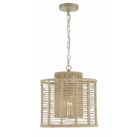 Crystorama Jayna 1 Light Burnished Silver Pendant JAY-A5001-BS